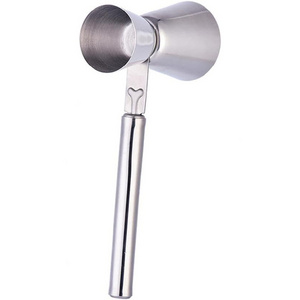 Stainless Steel Double Jigger With Handle Bar Tools Custom Stainless Steel Metal Double Jigger