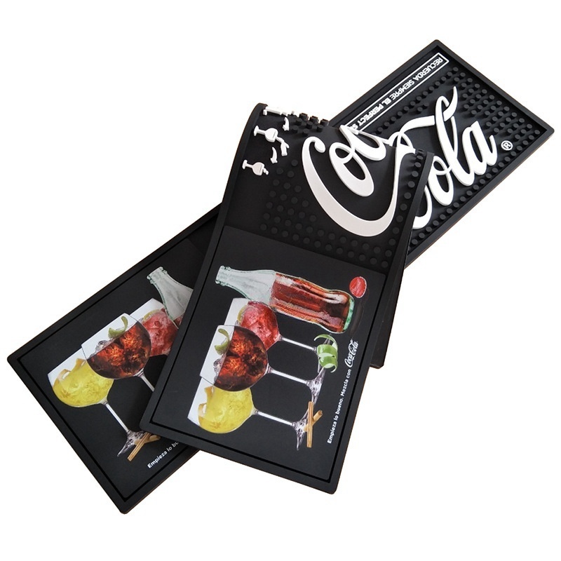 Customized Accessories Western Gift Bar Track Runner Barber Product Mat Drinking Mat Customized Design Soft PVC Rubber Beer Bar