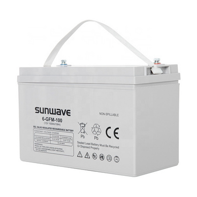 Sunwave Solar Energy Storage GEL Battery 12V 100Ah 120Ah 150Ah 200Ah 250Ah Deep Cycle AGM Sealed Lead Acid Batteries