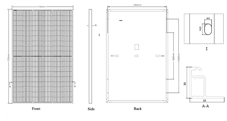 All Black LONGi LR5-54HTB 410W 415W 420W 425W 430W 435W 440W Solar Panel with TUV CE