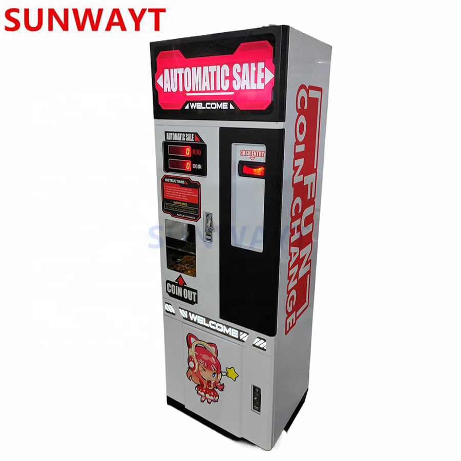 Coin Exchange Machine Token Kiosk Customized Automatic Arcade Token Change Machine Bill Changer For Vending Machine For Sale