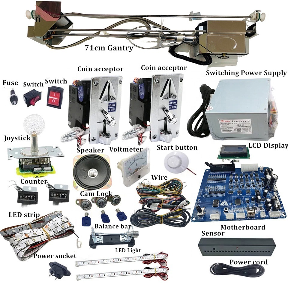 DIY arcade crane machine kit parts Gantry claw machine dolls claw full kits plush toy claw crane machine kit