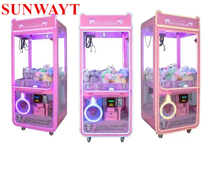 Customize Coin Operated Toy Vending Arcade Claw Crane Machine Cheap Bill Operation Small Toy Catcher Claw Crane Machine