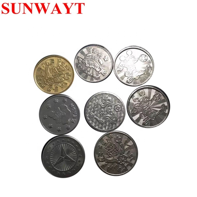 Amusement cheap custom arcade game token coins custom metal tokens wholesale game machines token coins