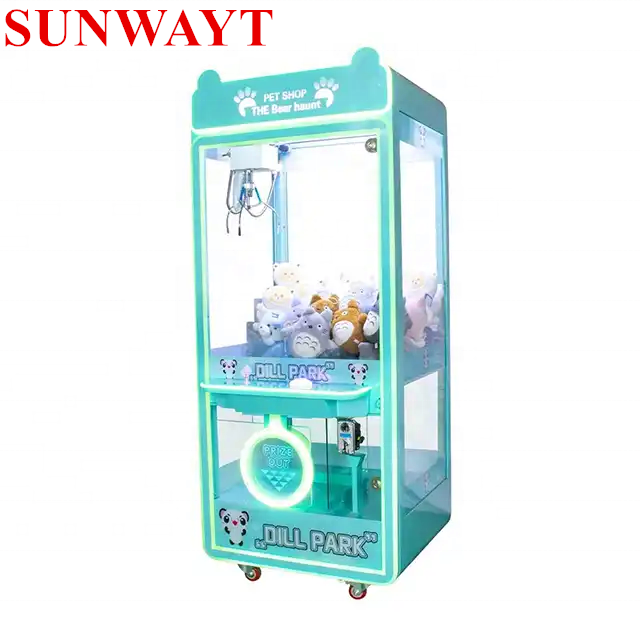 Customize Coin Operated Toy Vending Arcade Claw Crane Machine Cheap Bill Operation Small Toy Catcher Claw Crane Machine