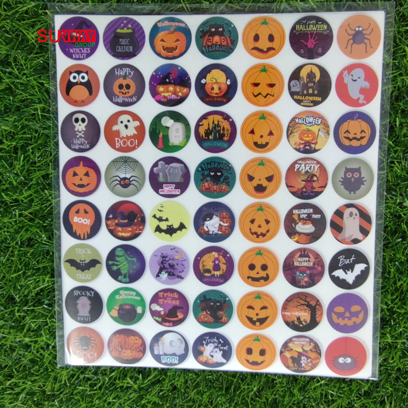 Wholesale Halloween Bat Sticker Sheet Roll Party Favors Face Tattoo Vinyl Decorations Halloween Stickers for Wall Window