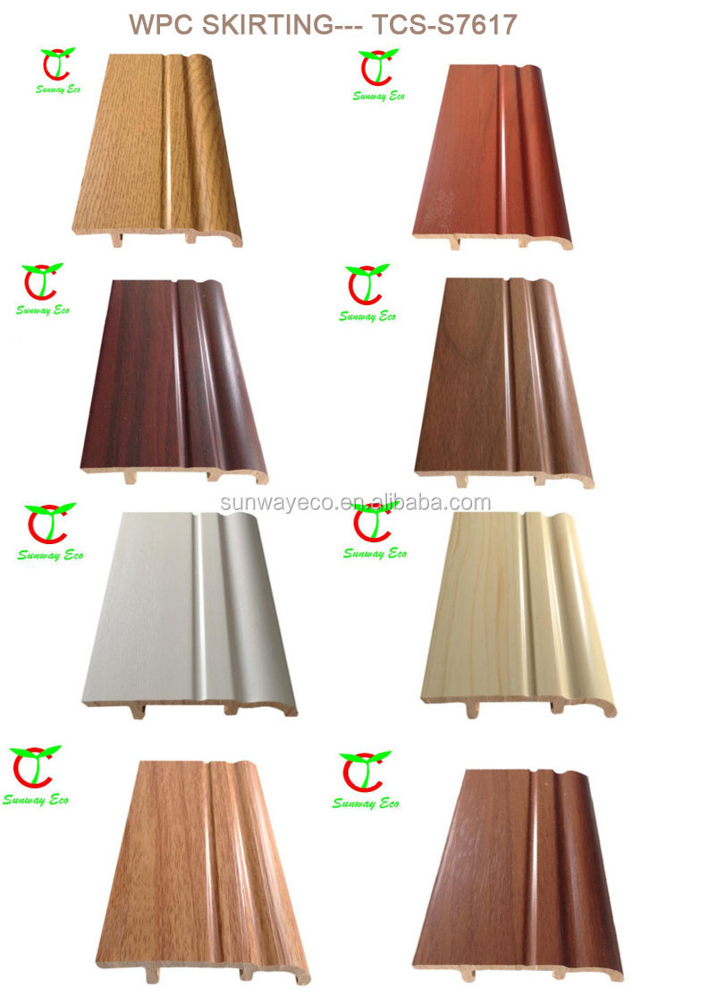 wholesale eco-friendly pvc floor accessories skirting board