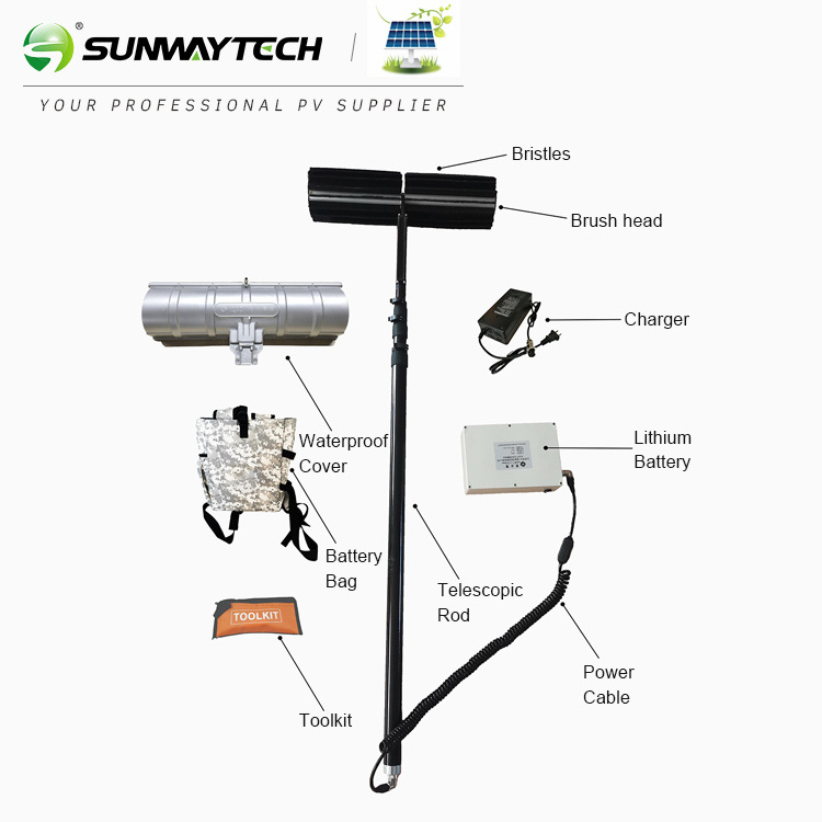 Sunway cleaning-robot-for-solar-panel a robot that cleans solar panels cleaning wiper for Solar Photovoltaic Panels Clean