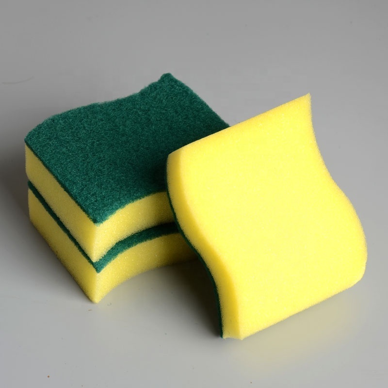 Non-Scratch Scrub Sponges & scouring pad for kitchen cleaning dishwashing sponge