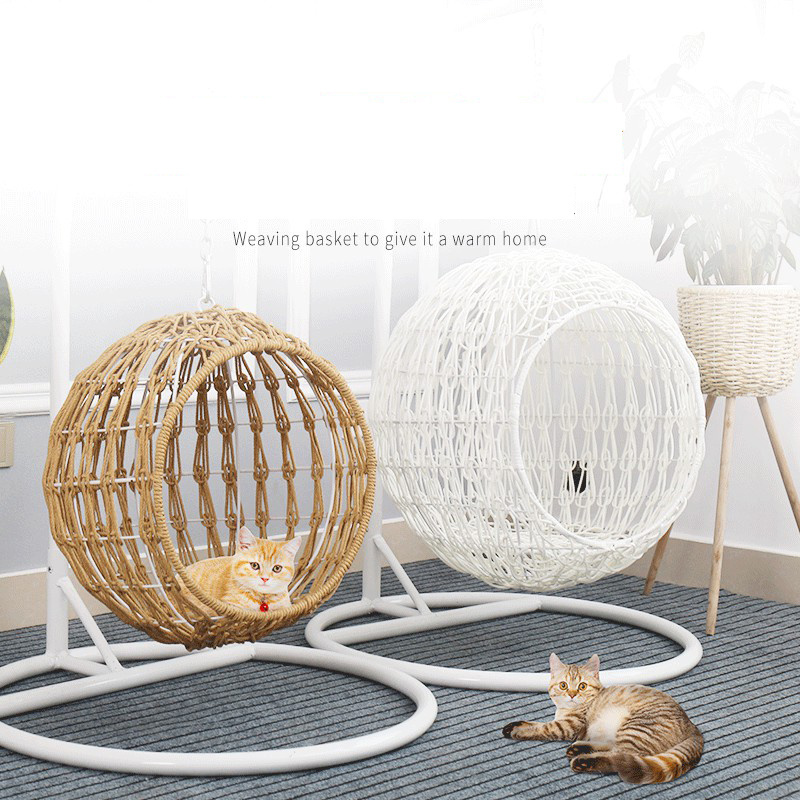 Best Selling Pet Supplies Luxury rattan cat bed swing hammock chair