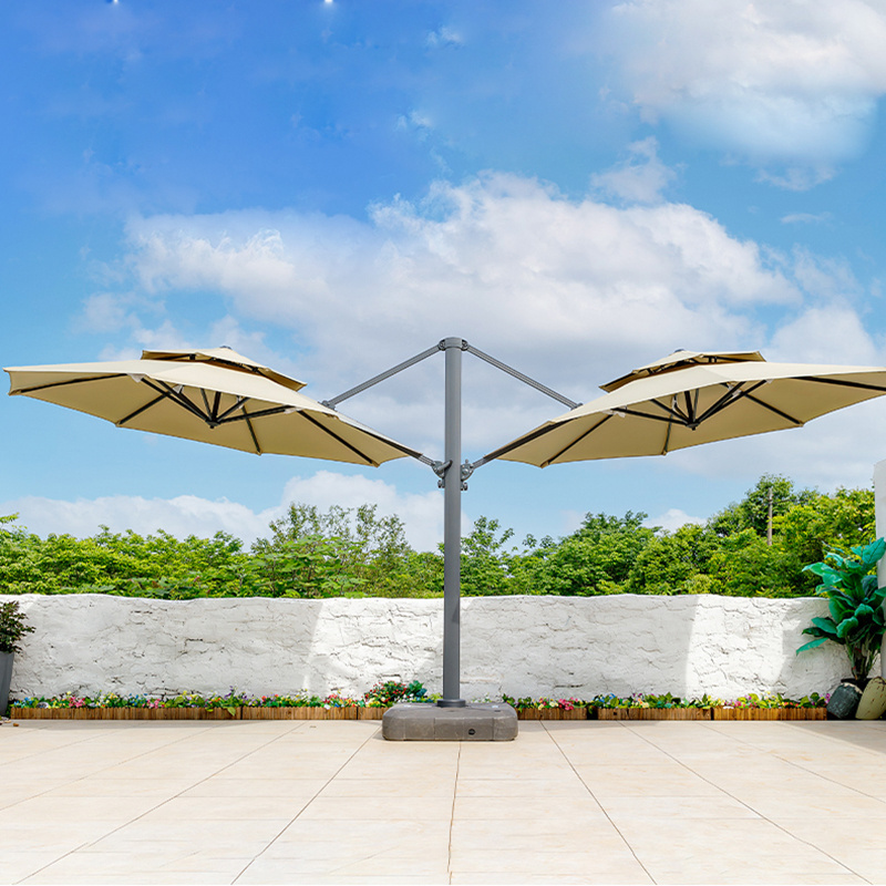 Wholesale Outdoor umbrella Two Large Aluminum Outdoor  Parasol  Garden Square Roman Umbrella