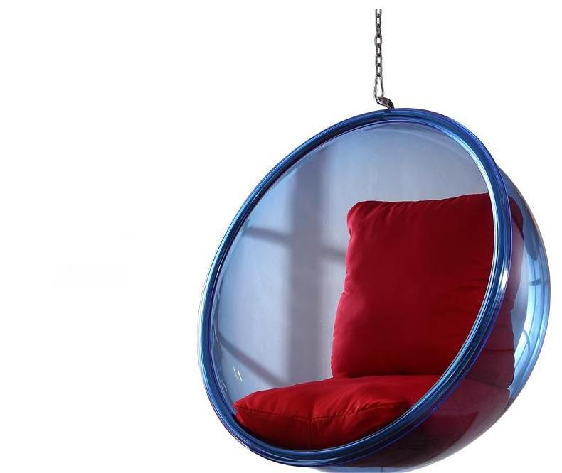 Modern Hanging Swing Chair Round Clear Revolving Bubble Acrylic Chair Acrylic Hanging Chair For Living Room Balcony Hotel