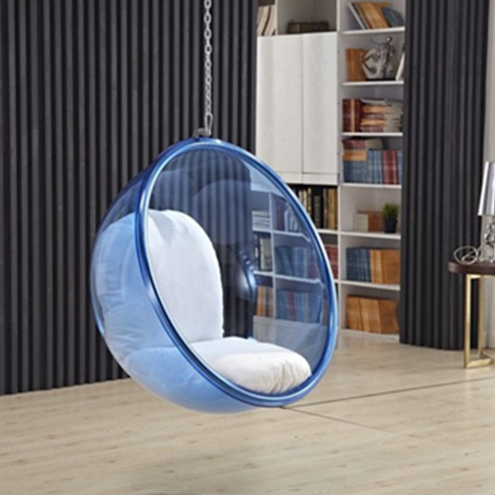 Modern Hanging Swing Chair Round Clear Revolving Bubble Acrylic Chair Acrylic Hanging Chair For Living Room Balcony Hotel