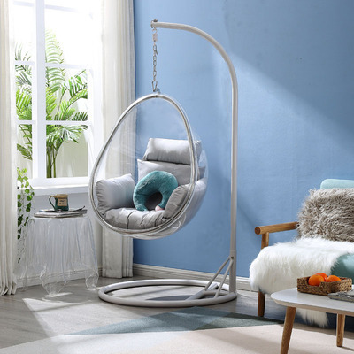 Egg Shaped Hanging  Swing Chair Transparent Acrylic Chair Home Living Room Garden Leisure Lounge Chair