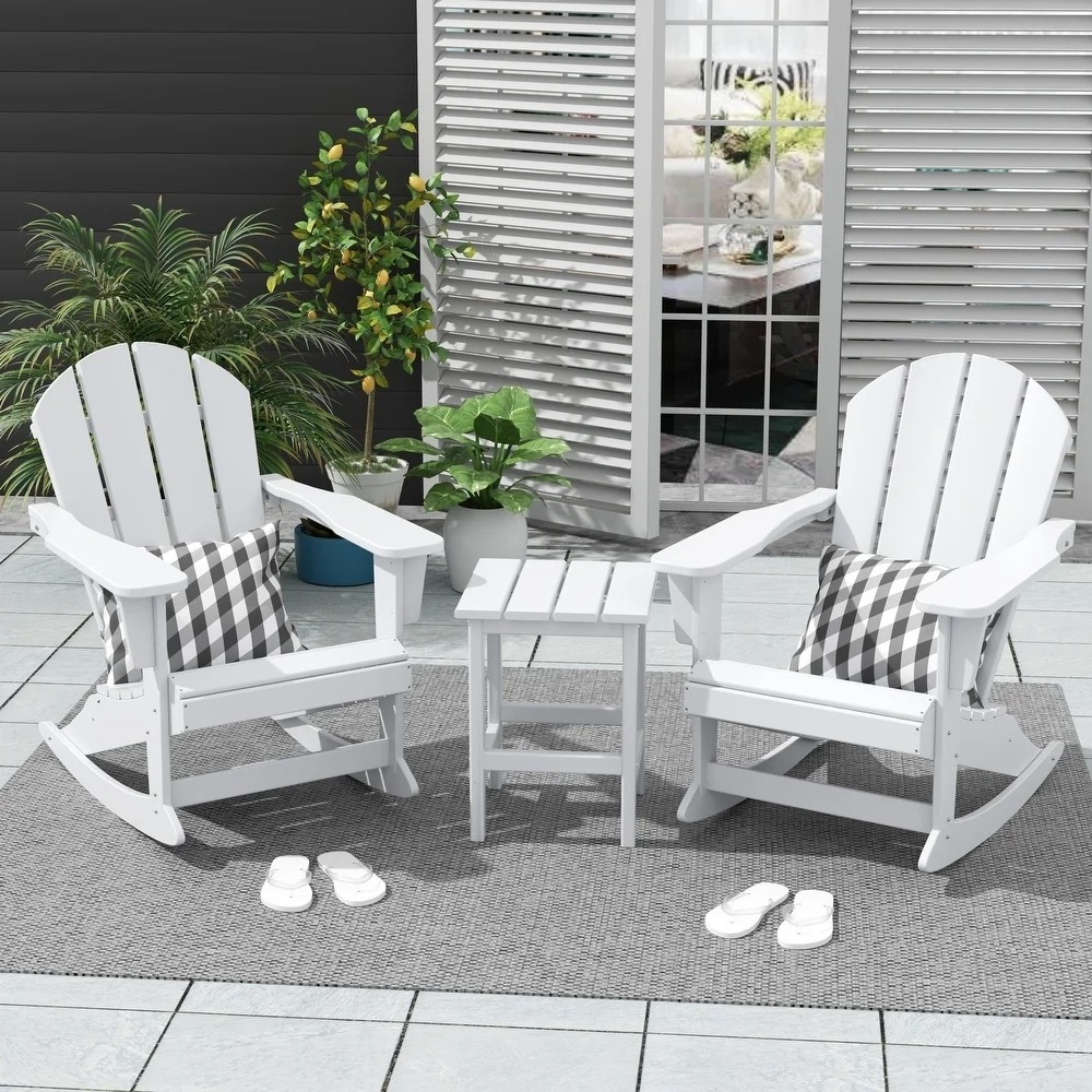 High Quality Waterproof Outdoor Garden Patio Beach Classic Folding Lounge Hard Plastic Plywood Adirondack Chairs Furniture