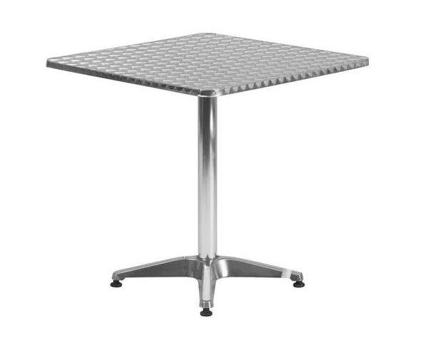 Outdoor Metal Aluminum Table and Chair Patio Furniture Aluminum Bistro Table And Chair Stacking Outdoor Aluminum Chair