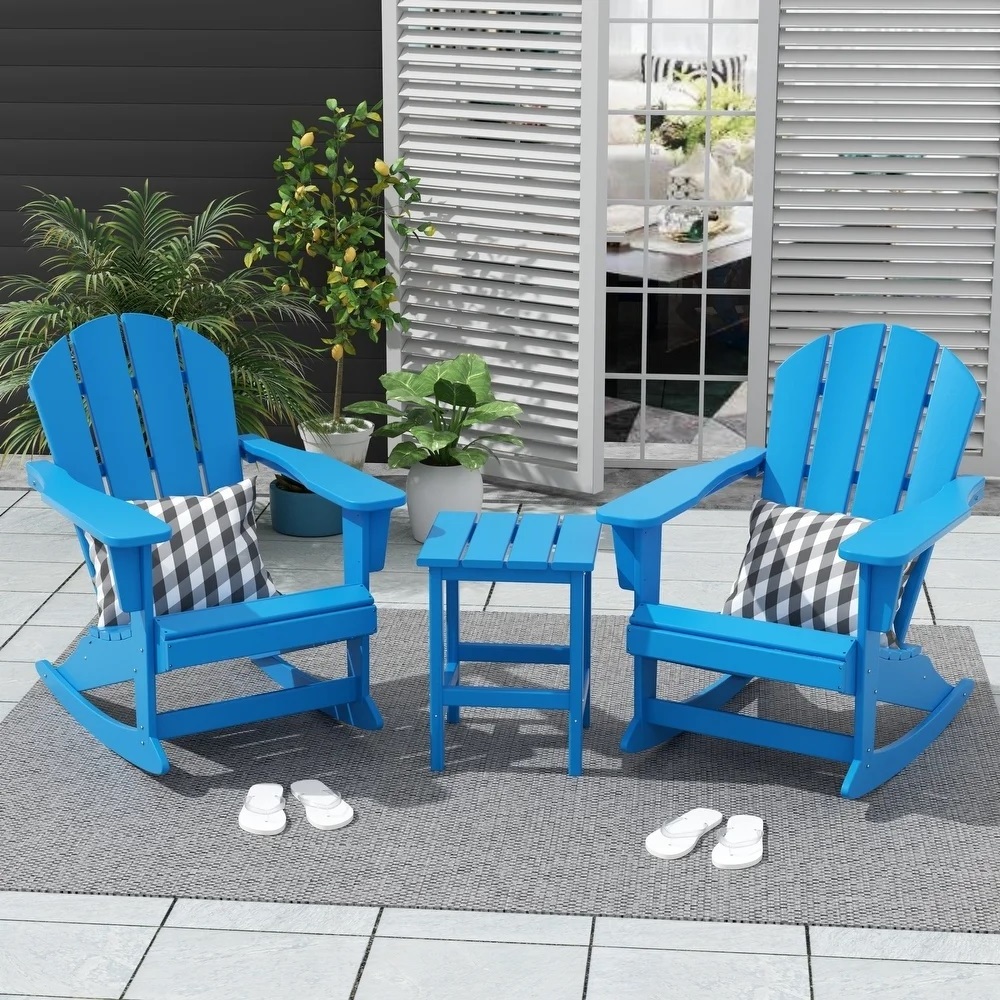 High Quality Waterproof Outdoor Garden Patio Beach Classic Folding Lounge Hard Plastic Plywood Adirondack Chairs Furniture