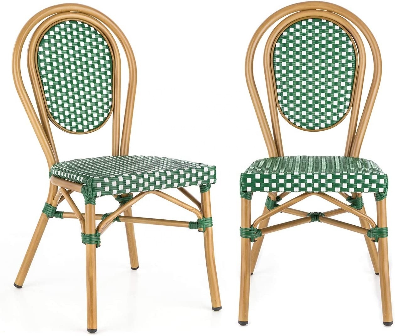 Outdoor patio furniture PE Rattan Patio Garden french bistro chairs rattan French Bistro cafe Chairs