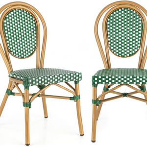 Outdoor patio furniture PE Rattan Patio Garden french bistro chairs rattan French Bistro cafe Chairs