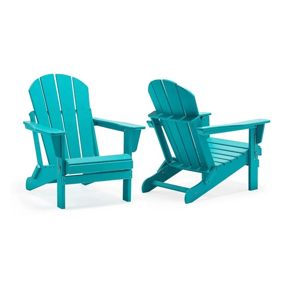 Uplion Foldable Adirondack Chair  Peacock Assembly Patio Chair Outdoor Adirondack Chair