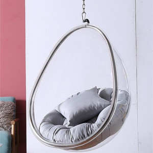 Stainless Steel Bubble Chair Space Chair Glass Swing Rocking Chair Outdoor Balcony Acrylic Hanging Basket