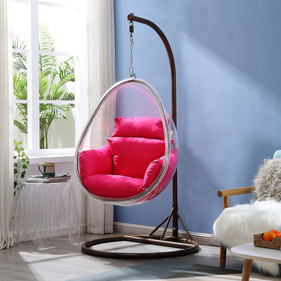 Egg Shaped Hanging  Swing Chair Transparent Acrylic Chair Home Living Room Garden Leisure Lounge Chair