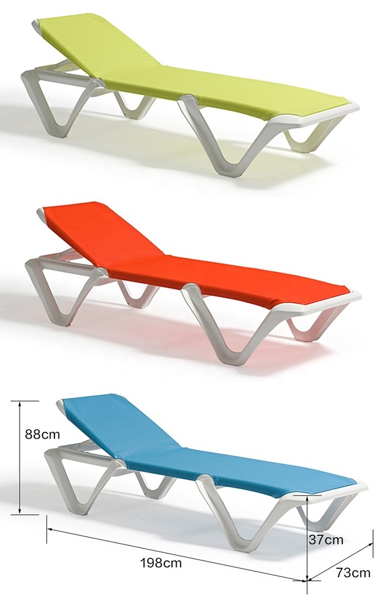 Factory Customized Sun Lounger Day Beach Bed Outdoor Furniture Adjustable Backrest Outdoor Beach Chairs