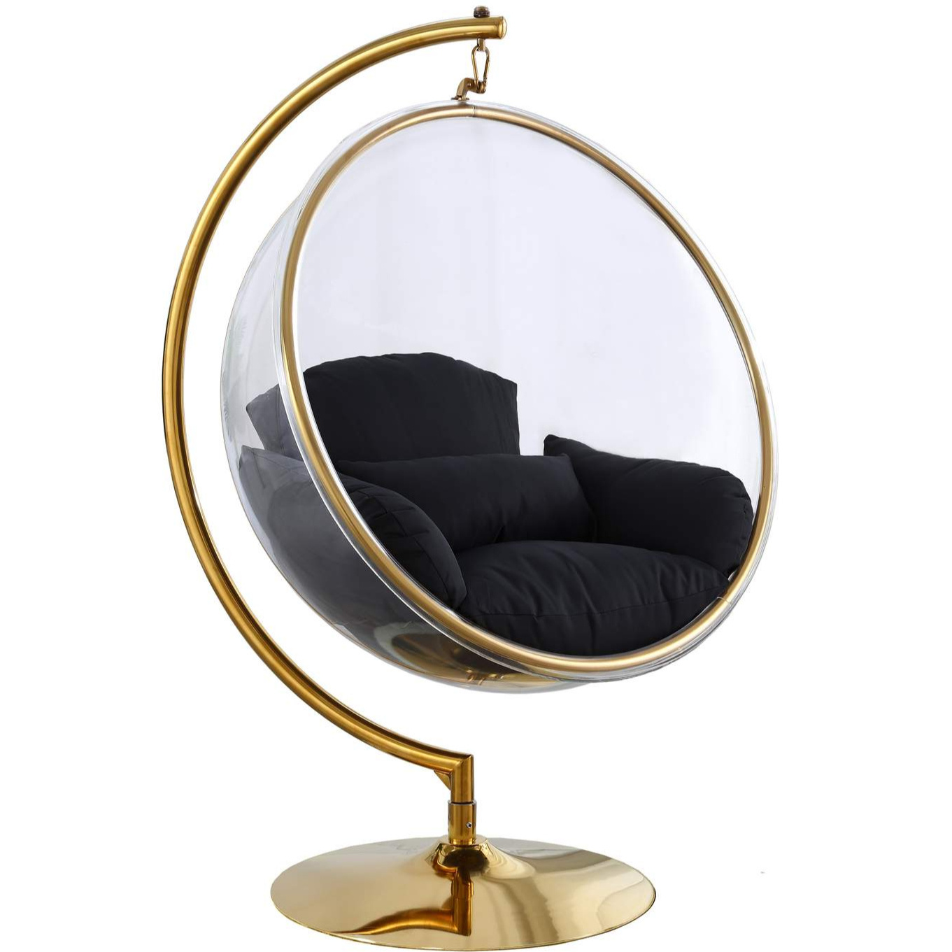 Leisure hanging transparent acrylic swing bubble ball chair with stand furniture for home or hotel