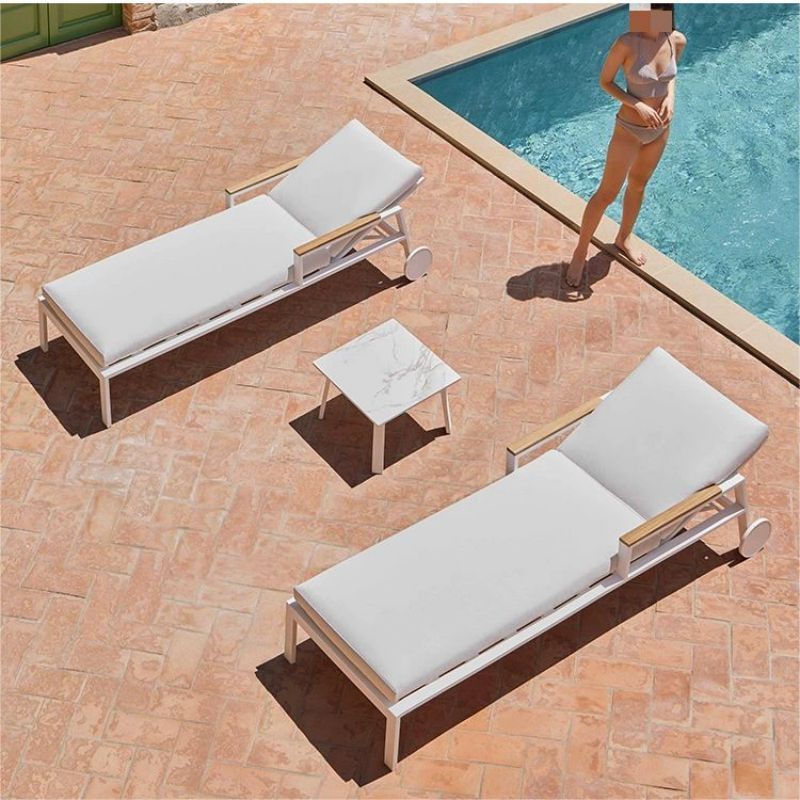 Garden Swimming Ledge Lounger In Pool Chaise Lounge Beach Ledge Lounger Sun Loungers with wheels