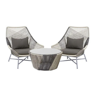 Aluminum Outdoor Lounge Garden Chair Set Modern Balcony Outdoor Hotel Living Room Rope Furniture