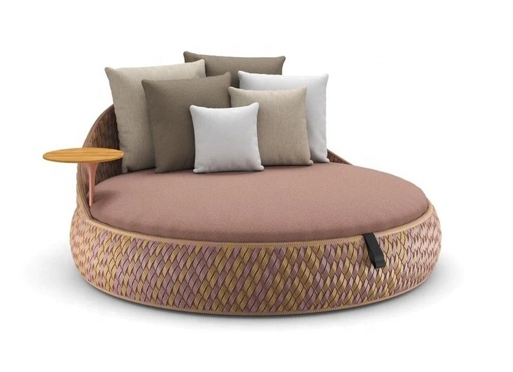 Love Style Wicker Rattan Exterior Porch Backyard Outdoor Lounge daybed Patio Garden Sofa  Loveseat Sun Lounge Collection