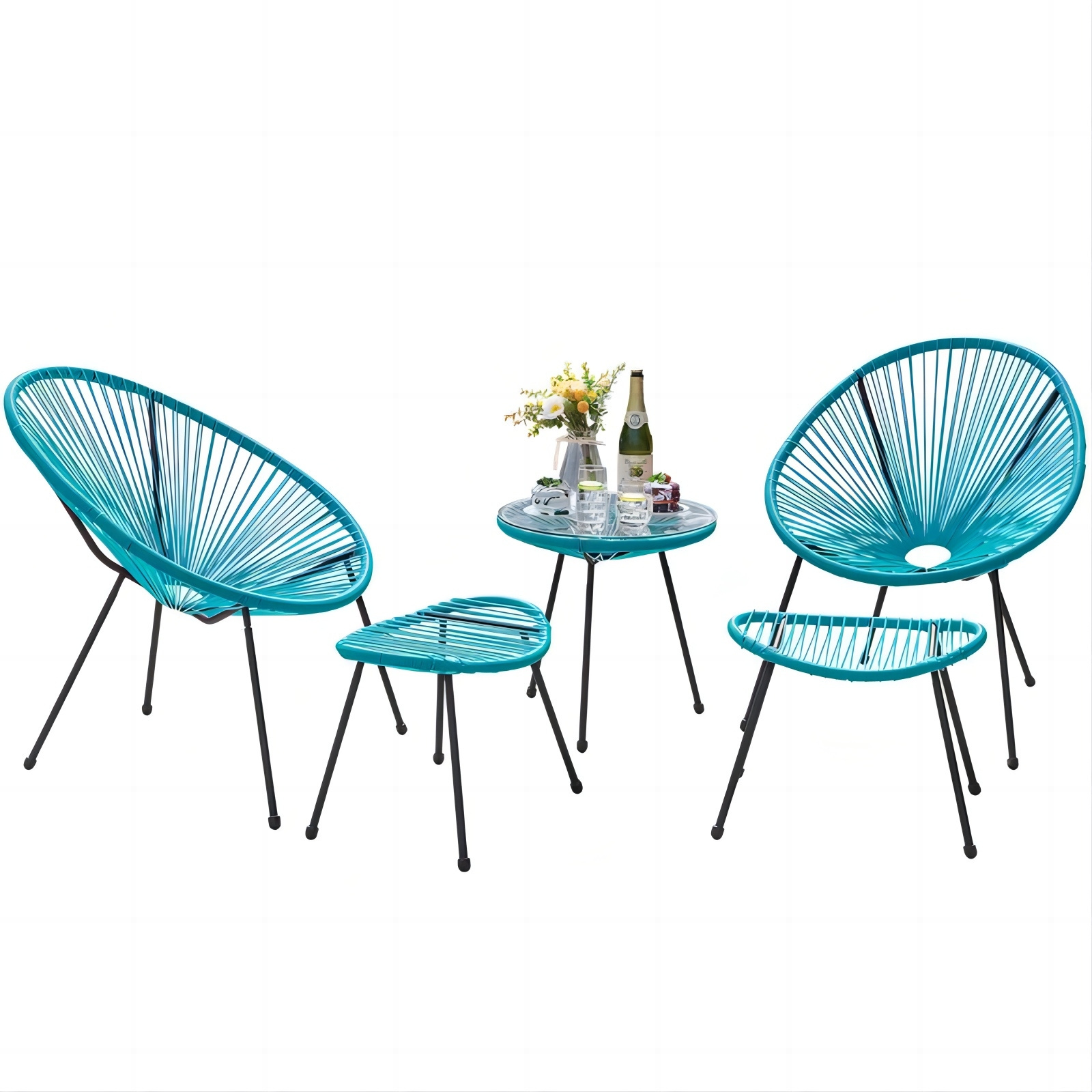 Outdoor  Furniture Patio Sets Bistro Set Balcony Garden Egg Chair Rattan Wicker Chair And Table Set