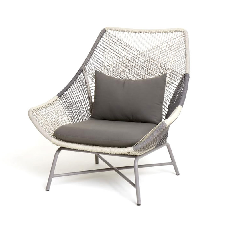 Aluminum Outdoor Lounge Garden Chair Set Modern Balcony Outdoor Hotel Living Room Rope Furniture