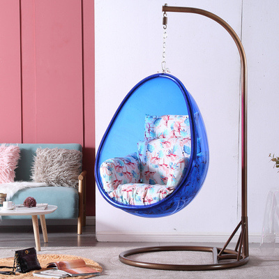 Egg Shaped Hanging  Swing Chair Transparent Acrylic Chair Home Living Room Garden Leisure Lounge Chair