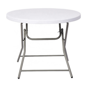 portable outdoor furniture 80cm white round plastic foldable banquet catering bbq camping picnic folding table