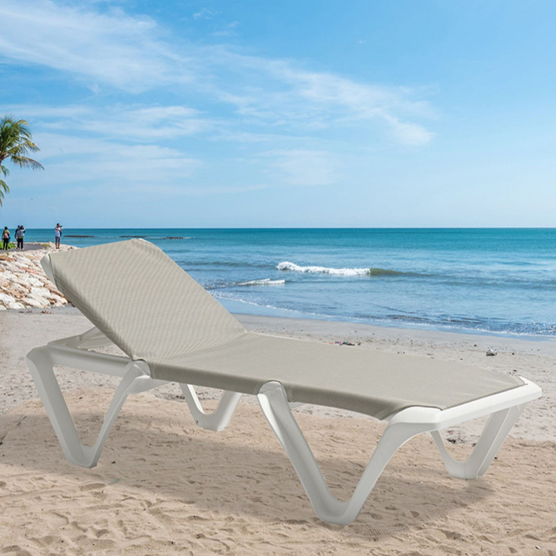 Factory Customized Sun Lounger Day Beach Bed Outdoor Furniture Adjustable Backrest Outdoor Beach Chairs