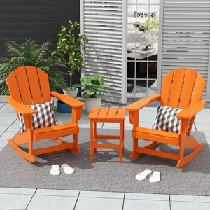 High Quality Waterproof Outdoor Garden Patio Beach Classic Folding Lounge Hard Plastic Plywood Adirondack Chairs Furniture