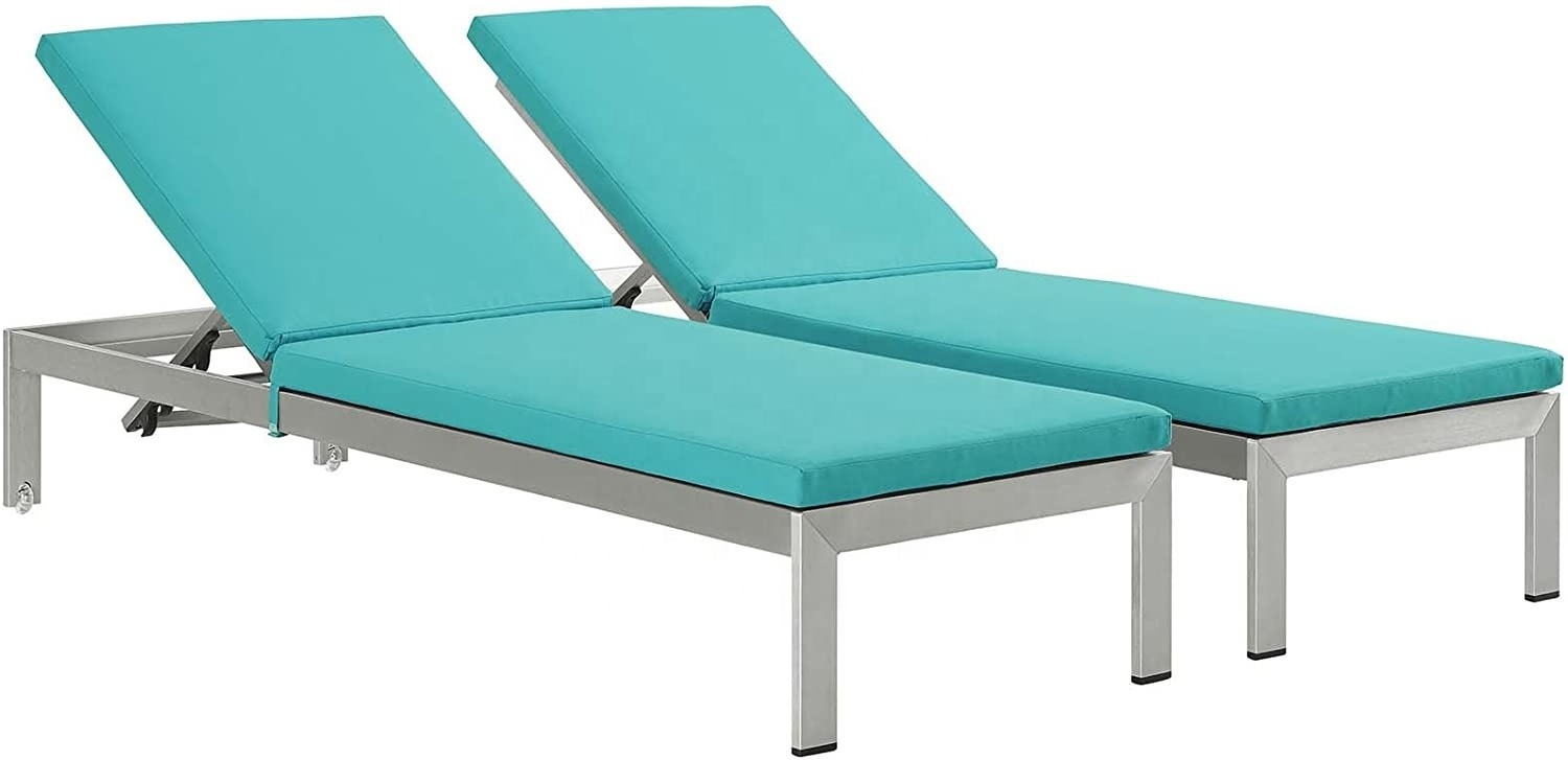 Swimming Pool Chaise Lounge Aluminum Outdoor Furniture Sun Lounge Chair Folding Beach Chaise Lounge Chair