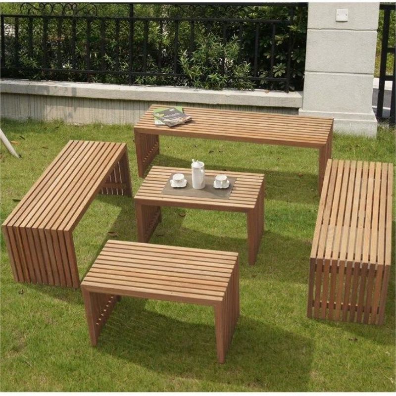 Hot sale teak wood benches Outdoor Furniture Luxury Lounge garden park bench chair