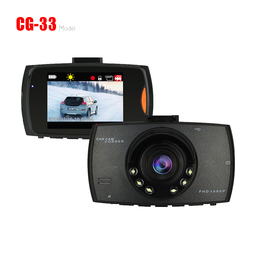 Lowest price 2.4inch car vehicle camera CG-33 blackbox DVR video recorder HD 720P night vision car driving dash camera recorder