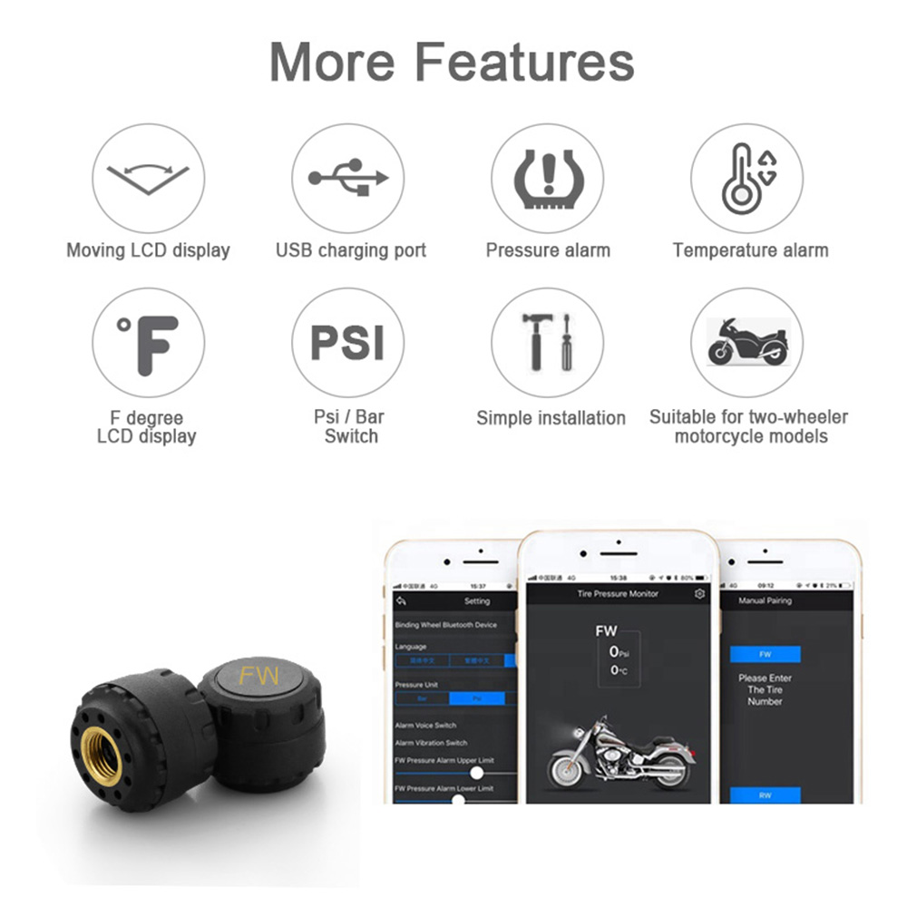 China Supplier Wholesale wireless motorcycle sensor tire pressure monitoring system  tpms sensor