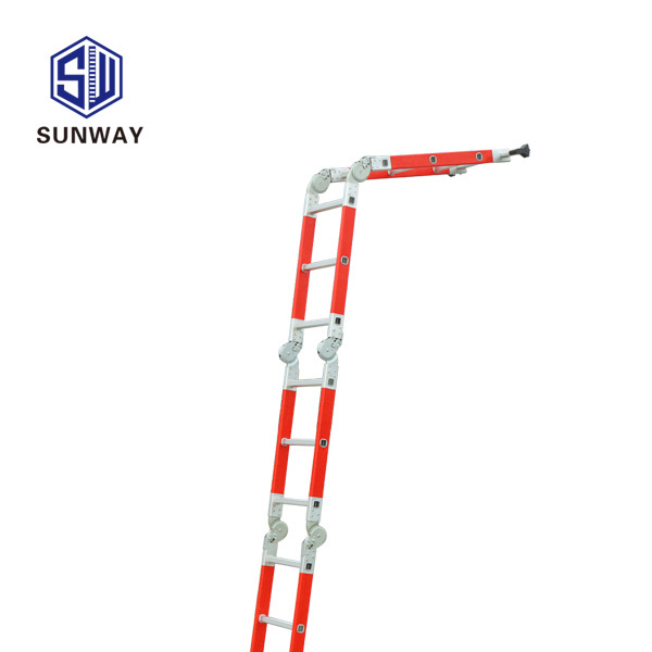 Adjustable Fiberglass Multi Functional Ladder Big Hinge Folding Multi-Purpose Step Ladders