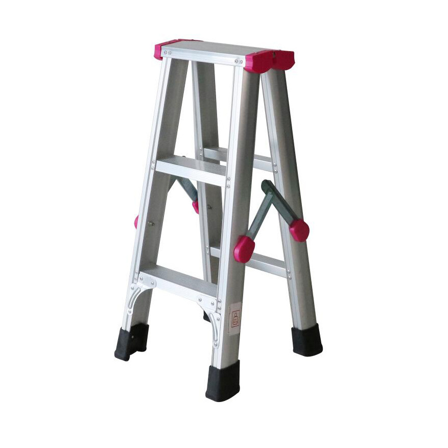 Aluminum ladder 5 steps double-side folding step tool ladder