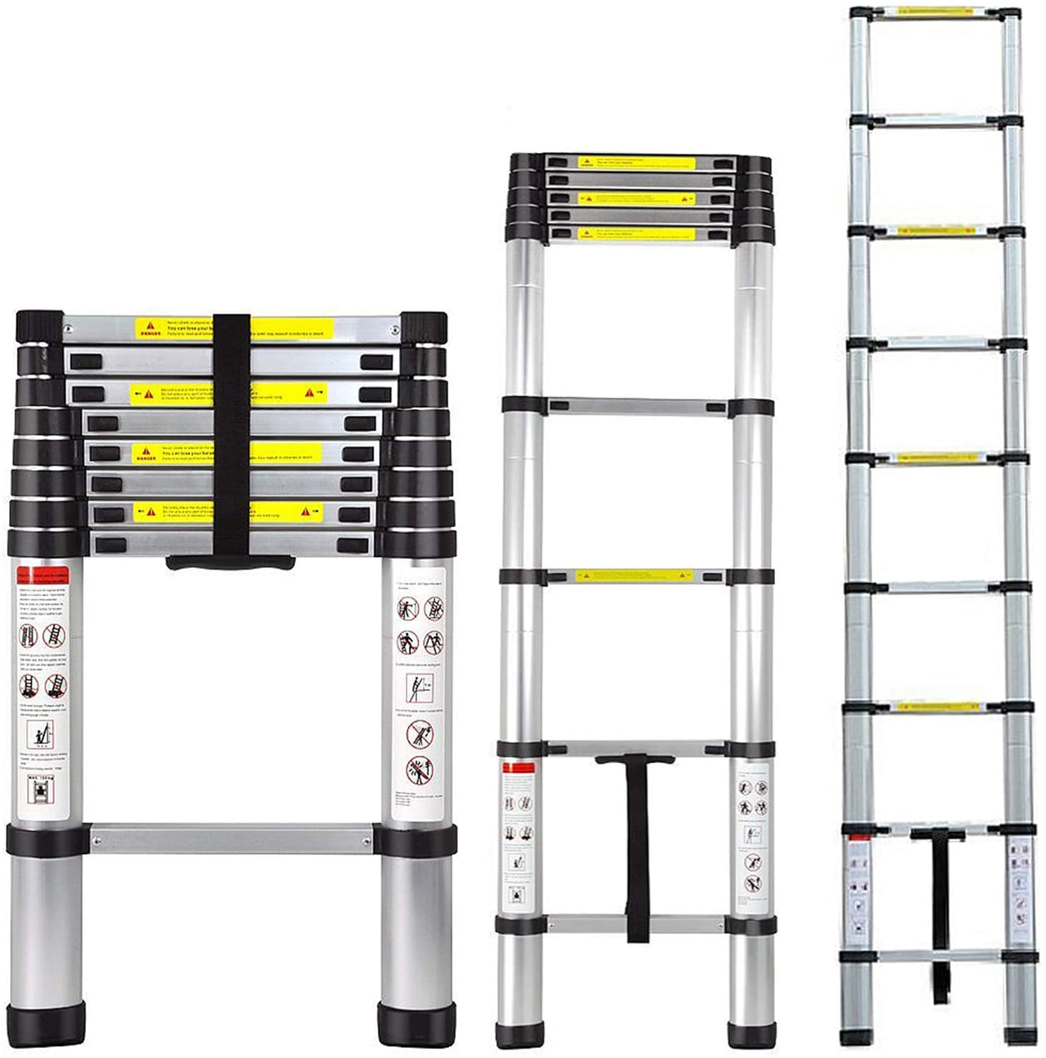 Thickness 1.5mm Aluminum Attic Stairs En131 compact folding ladder Folding Telescopic Ladder