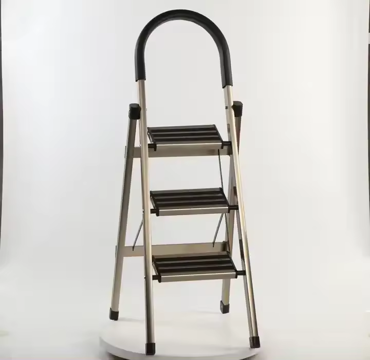 Portable Folding Step Ladder safety Multi-use  Household aluminum ladder