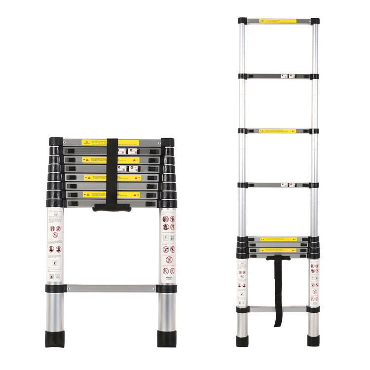 Thickness 1.5mm Aluminum Attic Stairs En131 compact folding ladder Folding Telescopic Ladder