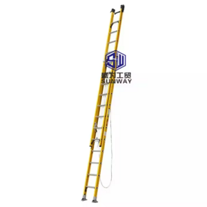 7-19 Step 3.8m-11m/12.5ft-36ft Safety Insulated Fiberglass Extension Industrial Ladder