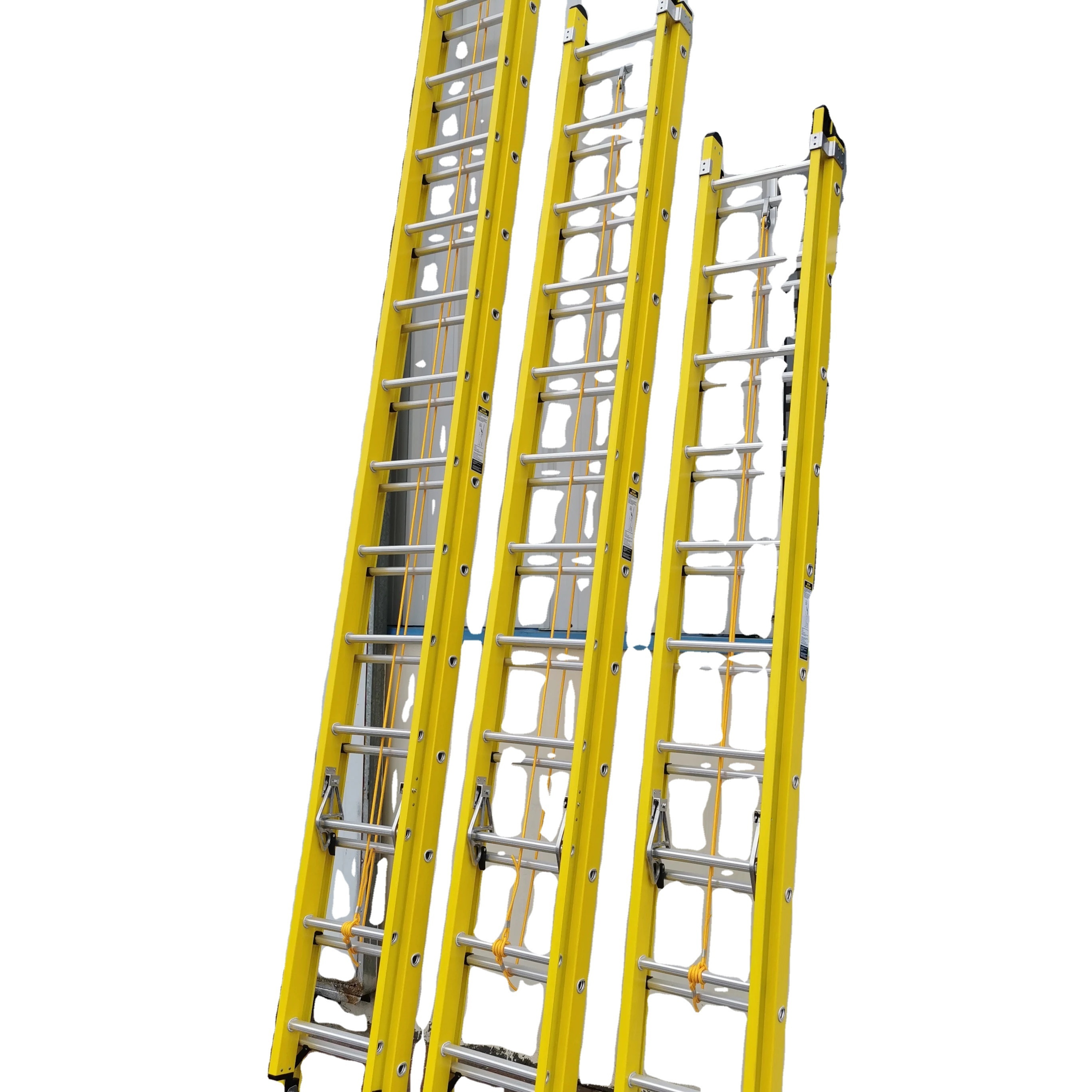 Customized safety lightweight  fiberglass extension ladder Foldable aluminum ladder