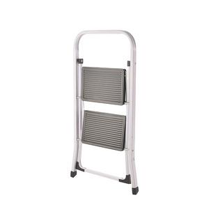 Safety Steel 2 Tier Wide Steps Folding Portable Ladder Step Stool With Safety Indoor