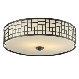 Industrial Interior Modern Elegant Opal Glass Apartment Hallway Drum Shade Flush Mount Ceiling Lamp